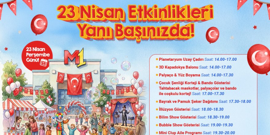 M1 Konya AVM’de 23 Nisan Coşkusu