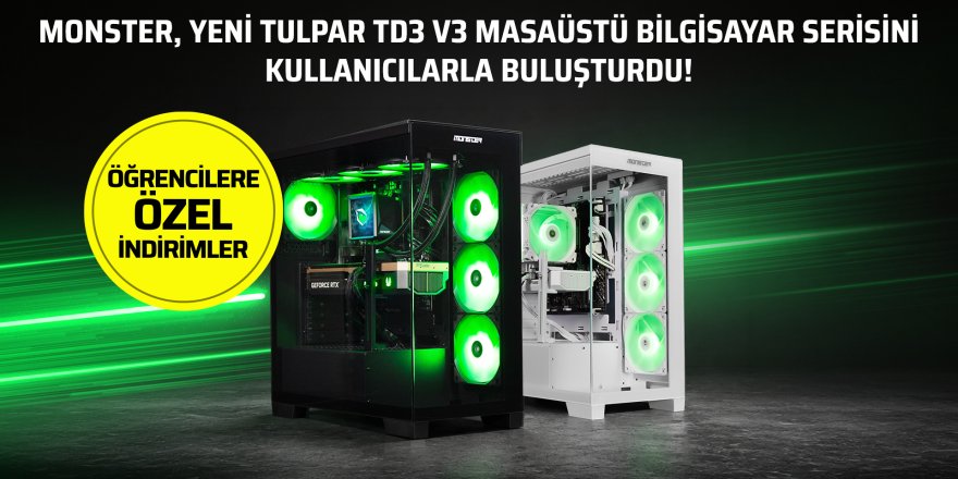 Monster'dan Yeni Tulpar TD3 V3 Masaüstü Bilgisayar Serisi!