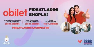 Burda AVM’lerden Shopla üyelerine avantajlı seyahat imkanı