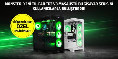 Monster'dan Yeni Tulpar TD3 V3 Masaüstü Bilgisayar Serisi!
