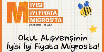 Okula Dönüşte Migros’tan Geçen Yıl Seviyesinde Fiyatlar