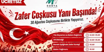 M1 Konya AVM’de 30 Ağustos Coşkusu Zafer Yürüyüşü